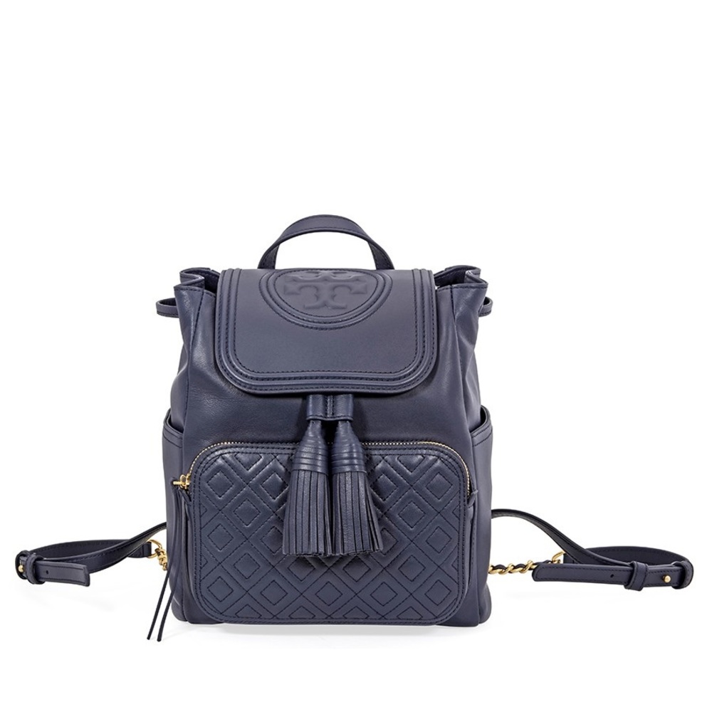 NWT Tory Burch Fleming backpack Royal Navy auth